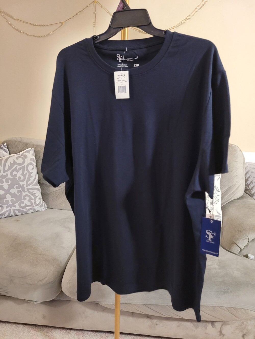 Straight Faded Kohl's  Crew Neck Short Sleeve T-Shirt 3XB